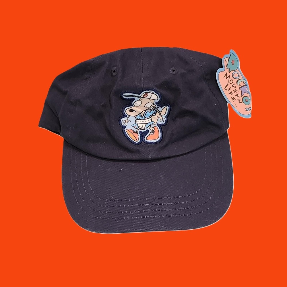 NWT Rockos Modern Life Nick Box Exclusive Navy Blue Snapback Hat CultureFly
